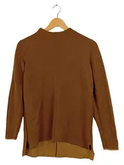 Vorschaubild 1 von Damen Pullover Gr. 40/L Braun Viskose Langarm Basic