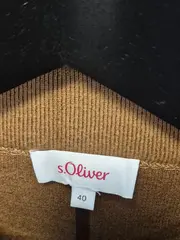 Vorschaubild 3 von Damen Pullover Gr. 40/L Braun Viskose Langarm Basic