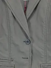 Vorschaubild 3 von Damen Blazer Jacke Leichte Jacke Gr. 38/M Grau Baumwolle