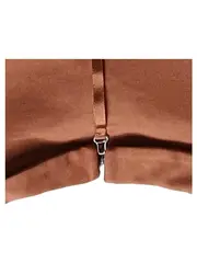 Vorschaubild 4 von Langarmshirt Damen Gr. 36 Braun Stehkragen Viskose Reißverschluss