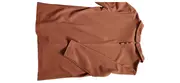 Vorschaubild 2 von Langarmshirt Damen Gr. 36 Braun Stehkragen Viskose Reißverschluss