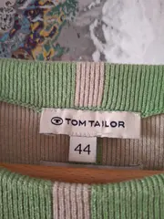 Vorschaubild 3 von Damen Strickpullover Gr. 44 Grün Viskose 3/4-Arm Casual