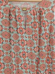 Vorschaubild 2 von Damen Top Ärmellos Gr. 40/42 Mintgrün Koralle Ornament Muster