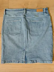 Vorschaubild 2 von Jeansrock Damen Baumwolle Midirock Stretch Blau Gr. 40 L