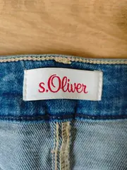 Vorschaubild 7 von Jeansrock Damen Baumwolle Midirock Stretch Blau Gr. 40 L