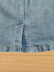 Vorschaubild 5 von Jeansrock Damen Baumwolle Midirock Stretch Blau Gr. 40 L