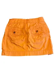 Vorschaubild 2 von Damen Minirock Gr. 32 Orange Baumwolle Knopfleiste