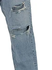 Vorschaubild 3 von Destroyed Jeans Damen Ripped Baumwolle Blau Gr. W31/40 L