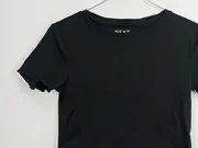 Vorschaubild 4 von Damen Rippstrick Crop Top Basic Baumwolle Schwarz Gr. S 36