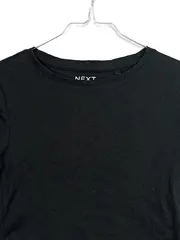 Vorschaubild 3 von Damen Rippstrick Crop Top Basic Baumwolle Schwarz Gr. S 36