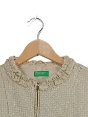 Vorschaubild 4 von Tweed Jacke Kinder Gr. 158 Beige Reißverschluss