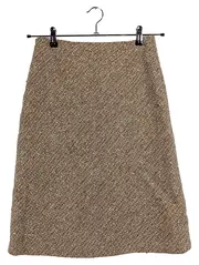 Vorschaubild 1 von Benetton A-Linienrock Midirock Wolle Meliert Büro Gr. 40 L Braun