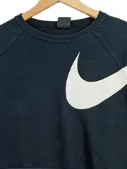 Vorschaubild 2 von Damen Sweatshirt Cropped Big Swoosh Logo Baumwolle Schwarz Gr. S