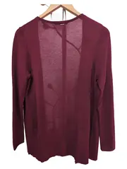 Vorschaubild 2 von Damen Strickjacke Cardigan Gr. 42/XL Rot Bordeaux offen