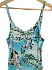 Vorschaubild 2 von Bohemian Maxikleid Sommerkleid Damen Gr. S 36 Türkis Floral