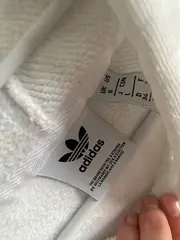 Vorschaubild 4 von Damen Cropped Hoodie Kapuzenpullover Weiß Gr. 34/XS 3-Streifen