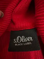 Vorschaubild 4 von Damen Rollkragenpullover Rot Gr. 38/M Viskose Langarm Basic