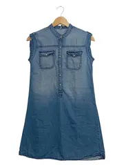 Vorschaubild 1 von Kids Jeanskleid Mädchen Gr. 164 Blau Ärmellos Hemdkleid