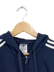 Vorschaubild 4 von Herren Sweatjacke Kapuze Logo Print Blau Gr. S