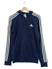 Vorschaubild 1 von Herren Sweatjacke Kapuze Logo Print Blau Gr. S