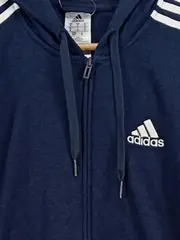 Vorschaubild 2 von Herren Sweatjacke Kapuze Logo Print Blau Gr. S