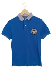Vorschaubild 1 von Herren Poloshirt California Athl. Dept. Blau Gr. M Slim Fit