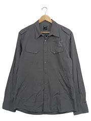 Vorschaubild 1 von Herren Freizeithemd Langarm Gr. L Grau Kariert Baumwolle