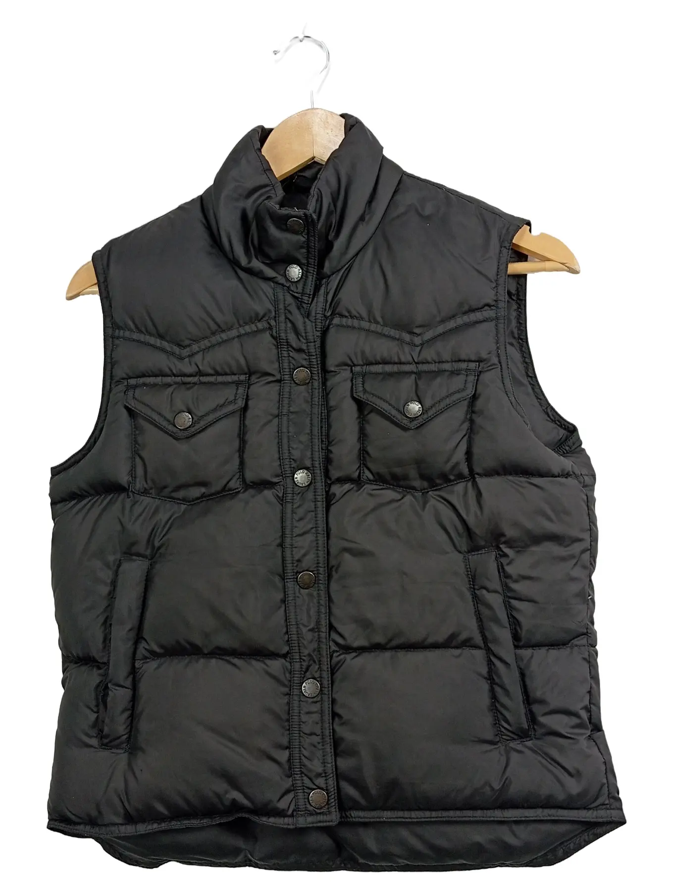 RALPH LAUREN Steppweste Damen Daunen Weste Schwarz Gr. 36/S Klassisch