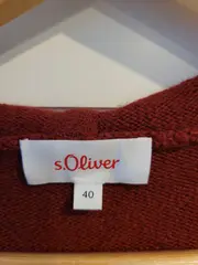 Vorschaubild 5 von Damen Strickjacke mit Kapuze Rot Gr. 40/L Longcardigan