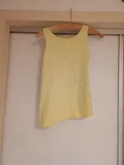 Vorschaubild 5 von Mädchen Top Tanktop Gr. 152 Gelb Tiermotiv Punkte Baumwolle