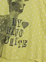 Vorschaubild 3 von Mädchen Top Tanktop Gr. 152 Gelb Tiermotiv Punkte Baumwolle