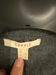 Vorschaubild 4 von Damen Strickjacke Cardigan Grau Melange Gr. L Baumwolle Casual