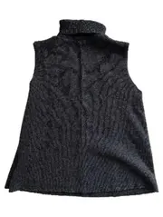 Vorschaubild 5 von Damen Pullunder Rollkragen Strick Weste Grau Meliert Gr. S 36