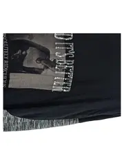 Vorschaubild 6 von Damen Langarmshirt Gr. 2XL Schwarz Grau Pailletten Print