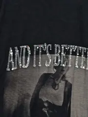 Vorschaubild 5 von Damen Langarmshirt Gr. 2XL Schwarz Grau Pailletten Print