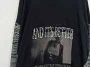 Vorschaubild 7 von Damen Langarmshirt Gr. 2XL Schwarz Grau Pailletten Print