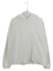 Vorschaubild 1 von Denim Damen Hoodie Kapuzenpullover Weiß Gr. M Baumwolle