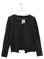 Vorschaubild 1 von Strickjacke Cardigan Damen Gr. 34 XS Grau Casual Basic Knopfleiste