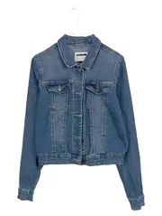 Vorschaubild 1 von Damen Jeansjacke Blau Gr. S Casual Langarm Baumwolle