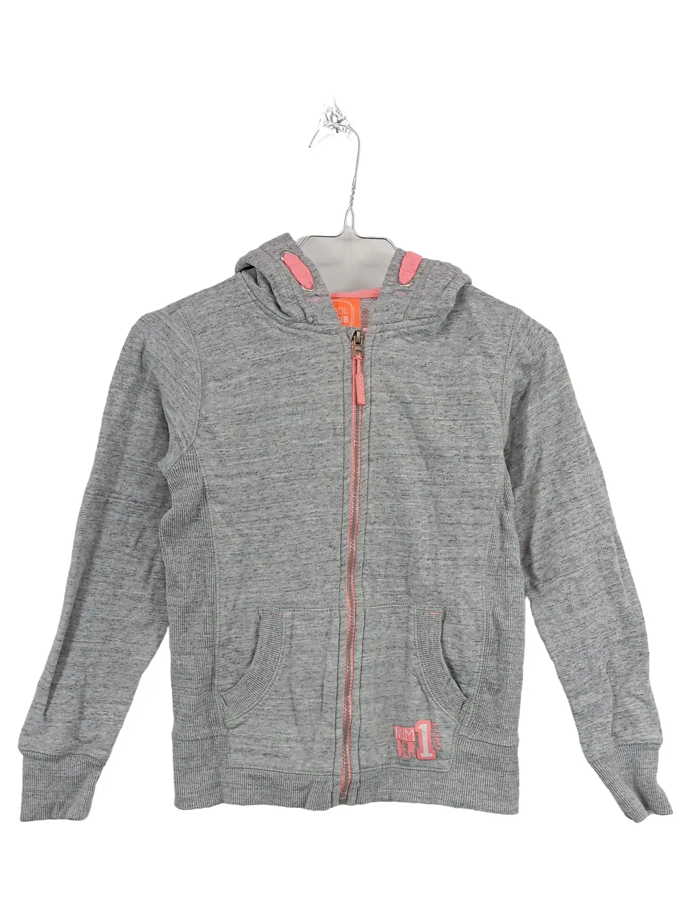 COOL CLUB Sweatjacke Kapuzenjacke Mädchen Gr. 140 Grau Baumwollmischung Hoodie