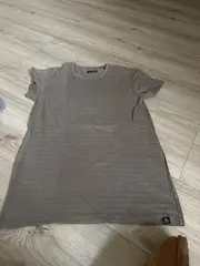 Vorschaubild 4 von Herren T-Shirt Gr. L Beige Gestreift Baumwolle Casual