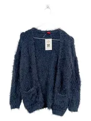 Vorschaubild 1 von Strickjacke Mädchen Gr. 140 Blau Flausch Cardigan