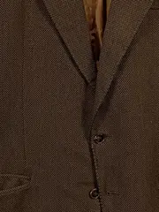 Vorschaubild 4 von Sakko Herren Braun Gr. 54 Wolle Business Klassisch Lederdetails