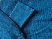 Vorschaubild 5 von Damen Pullover Rollkragen Strickpullover Viskose Basic Blau Gr. 32 XXS