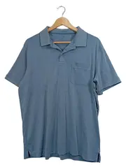 Vorschaubild 1 von Poloshirt Herren Gr. XXL Blau Kurzarm Baumwollmix Brusttasche Casual