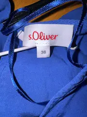 Vorschaubild 3 von Damen Freizeitkleid Gr. 38 Blau Viskose Bindegürtel