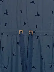 Vorschaubild 3 von Damen Freizeitkleid Vogelmuster Blau Gr. 36/S