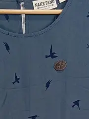 Vorschaubild 2 von Damen Freizeitkleid Vogelmuster Blau Gr. 36/S