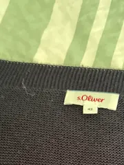 Vorschaubild 5 von Damen Pullover Gr. 42 Blau V-Ausschnitt Strick Basic Casual Langarm