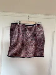 Vorschaubild 2 von Damen Minirock Baumwolle Gestreift Fransen Gr. 38 M Sommer
